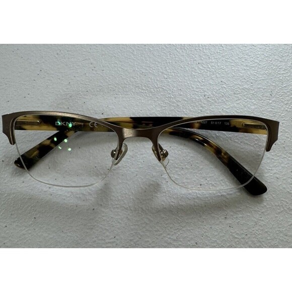 DKNY Eyeglasses, Frames Only, DY5653, 1227, 51-17-135, Metal, Gold, Half-Rim - Picture 3 of 5